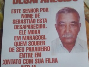 Idoso que desapareceu em Maragogi pode está em Arapiraca