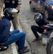Dupla é perseguida por entregadores e detida após roubo de motocicleta em Arapiraca