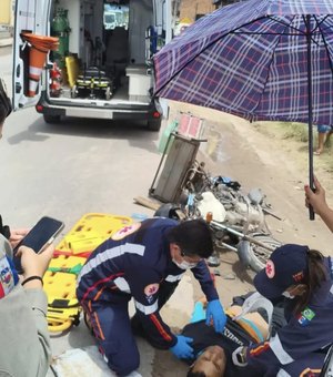 Motociclista fica ferido após se envolver em colisão em Marechal Deodoro