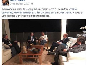 Janot reforça pedido de prisão de Aécio com foto de reunião postada no Facebook