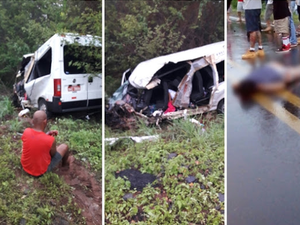 [Vídeo] Van com alagoanos se envolve em acidente com carreta e seis morrem