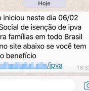 Mensagem que promete isenção no IPVA é o novo golpe disseminado via WhatsApp