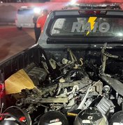 Polícia apreende peças de motos roubadas e maconha em desmanche no Clima Bom