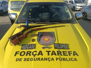 Armas de fogo são apreendidas na zona rural de Colônia Leopoldina