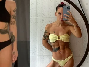 Priscilla mostra mudanças no corpo após 2 anos de academia