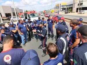 Condutores do Samu realizam treinamento em rodovia no Agreste