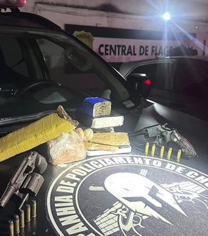Ex-detento é preso com arma de fogo e drogas no Clima Bom, em Maceió