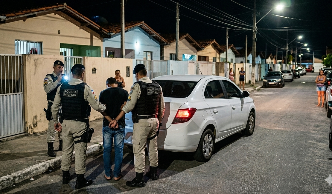 Homem é preso após descumprir medida e tentar atropelar mulher em Arapiraca