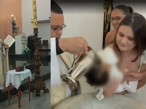 Padre evita falar nome de bebê em batizado; saiba o motivo