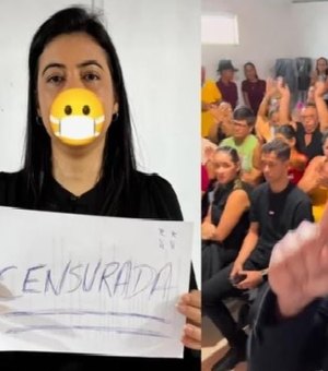 Presidente da Câmara proíbe vereadores e representante de professores de discursarem contra a prefeita de Canapi