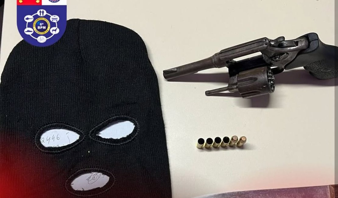 Jovem é preso em Maragogi por porte ilegal de arma e disparos em via pública
