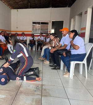 Samu realiza treinamento de primeiros socorros para profissionais da Saúde de Traipu