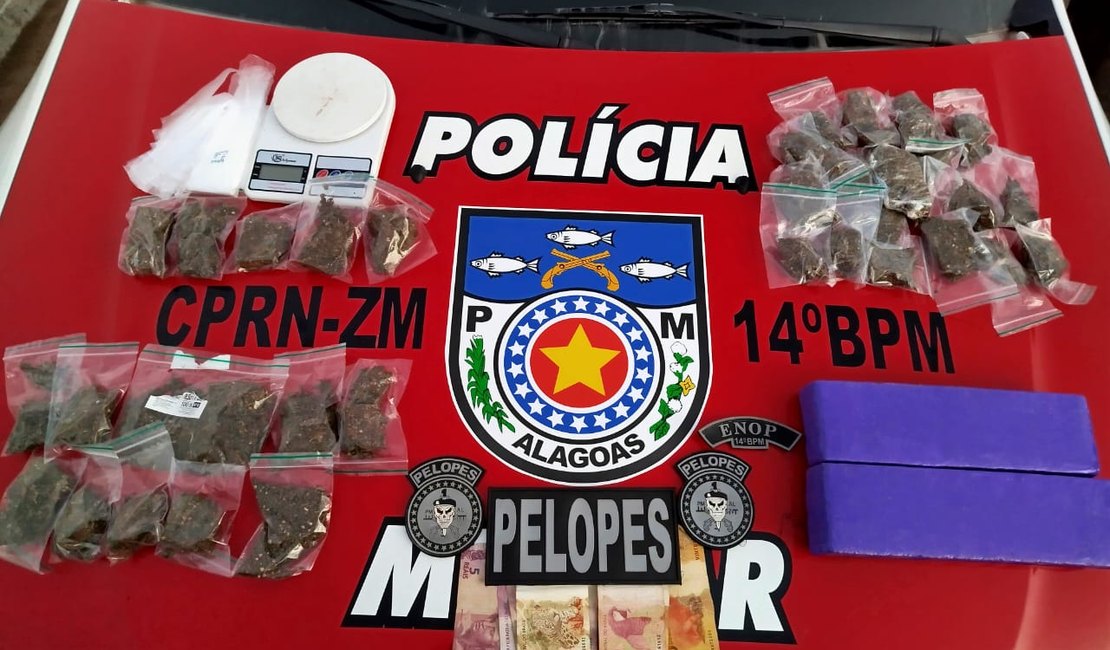 Jovem é preso com drogas dentro de casa na cidade de Messias