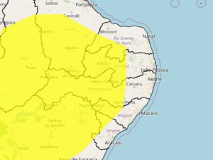Inmet alerta para baixa umidade em 35 cidades do interior de Alagoas