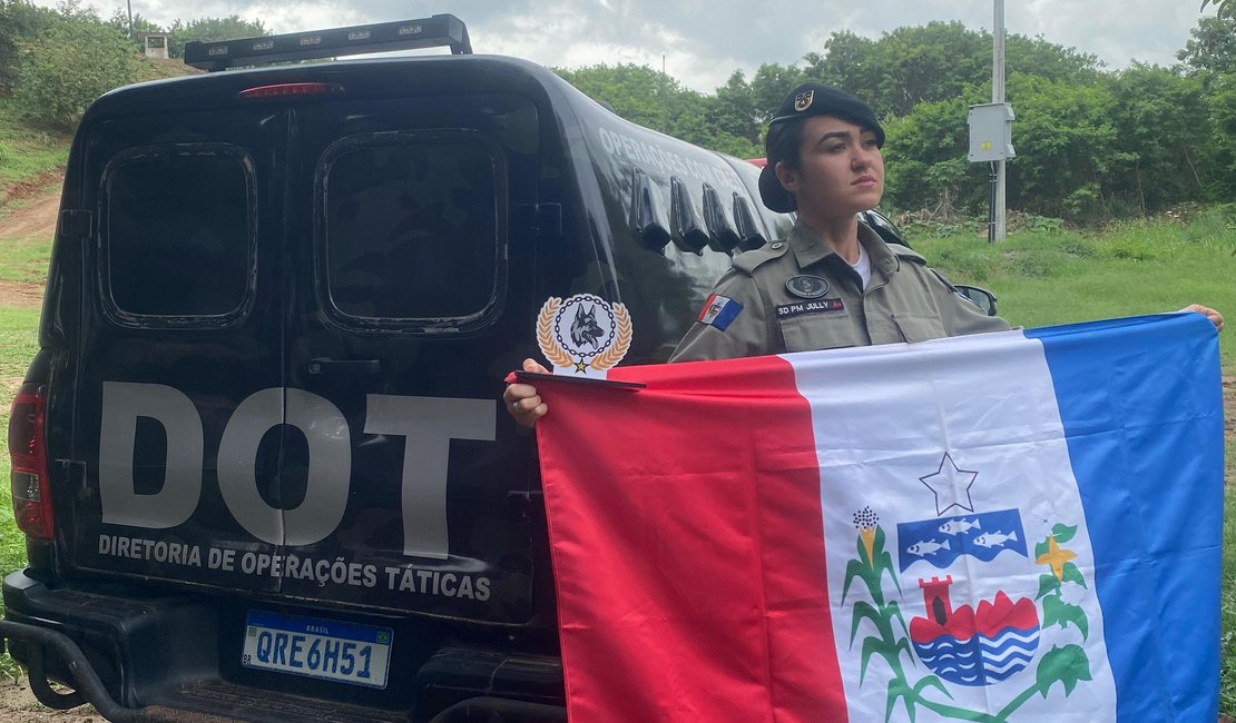 Militar de Arapiraca conquista 1º lugar em curso de Operador de Cães no Espírito Santo