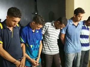 Cinco acusados de homicídio são apresentados pela Secretaria de Segurança Pública