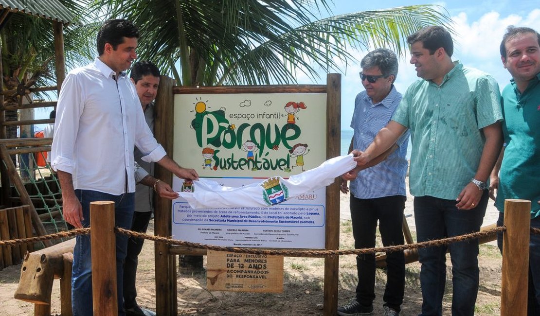 Rui Palmeira inaugura segundo Parque Infantil Sustentável de Maceió