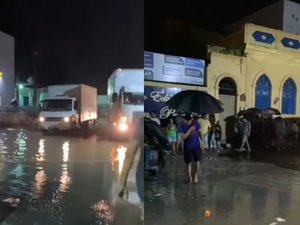 Água da chuva segue avançando no Centro de Atalaia