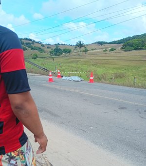 Carro colide contra poste na AL-105 e acidente deixa vítima fatal