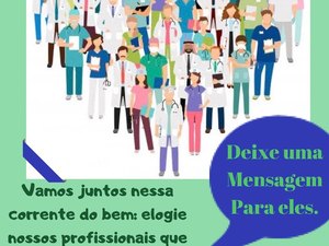 #Elogie Mais: campanha promove apoio aos profissionais da Saúde