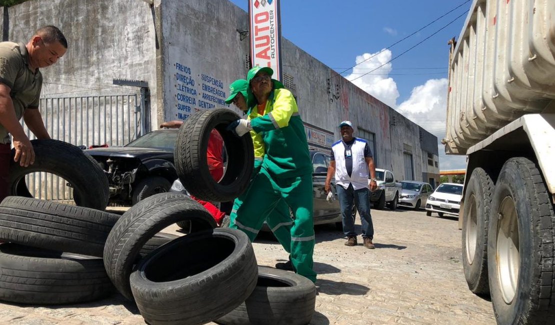 Maceió Unida Contra Dengue intensifica coleta de pneus de 18 a 23 de outubro