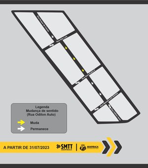SMTT anuncia mudança no sentido da Rua Odilon Auto