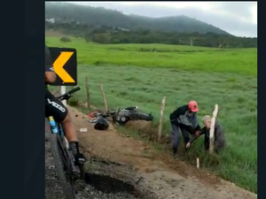 [Vídeo] Irmão de deputado estadual sofre acidente de moto