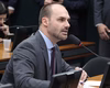 Líder do PT pede prisão de Eduardo Bolsonaro por atentado à soberania nacional