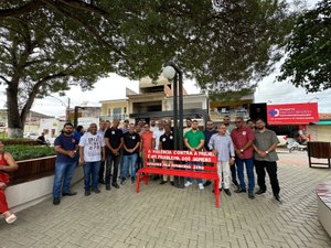 Traipu inaugura Banco Vermelho em ação de conscientização sobre violência contra a mulher