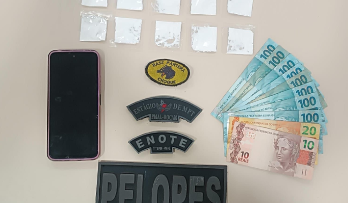 PM faz abordagens e apreende arma, drogas e dinheiro em Penedo e Igreja Nova
