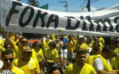 Manifestação contra Dilma, em Arapiraca.