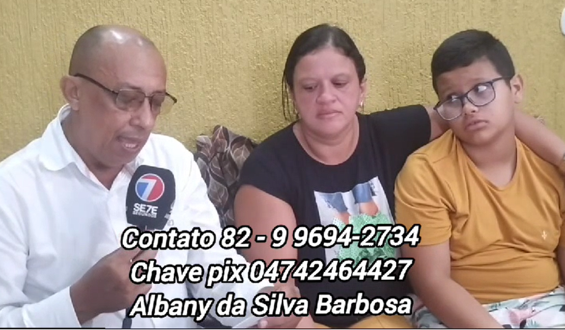 [Vídeo] Mãe de adolescente com ceratocone pede ajuda para filho não perder a visão em Arapiraca