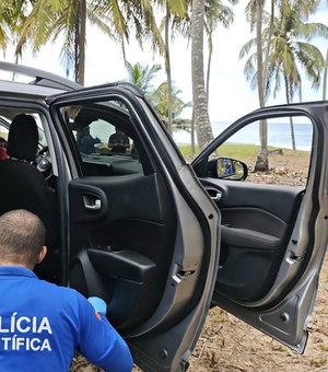 Polícia Científica faz nova perícia em carro de dono de restaurante morto em Riacho Doce