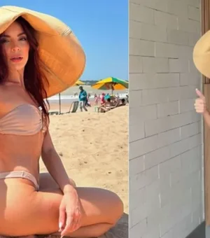 Gkay aposta em look com chapéu e fãs brincam: 'Guarda-sol está diferente'