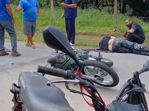 Colisão entre carro e moto deixa homem ferido em São Miguel dos Milagres