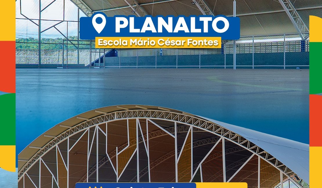 Prefeito Luciano Barbosa entrega ginásio e reforma de escola nos bairros Planalto e Bom Sucesso