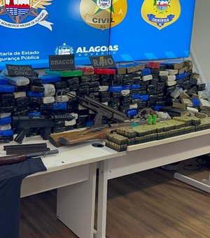 Além de arsenal de armas, operação apreendeu drogas vindas do RJ e avaliadas em R$ 1,4 milhão