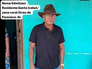 Morador de Girau do Ponciano desaparece e ferramenta com marcas de sangue chama atenção
