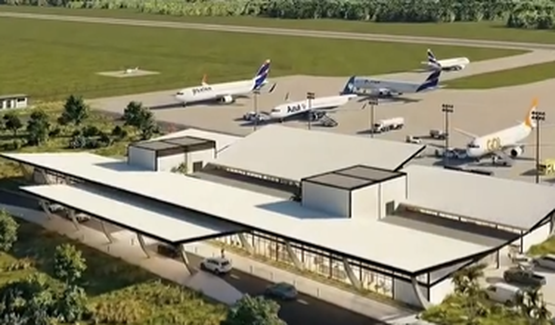 Governador anuncia que obras do Aeroporto Costa dos Corais, em Maragogi, chegam a 50%