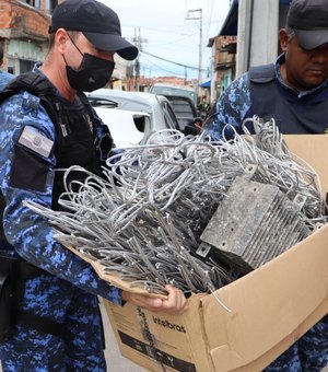 Segurança Cidadã realiza operação contra receptação de fios roubados da rede elétrica