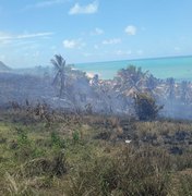 Queima de lixo provoca incêndio em vegetação em Japaratinga