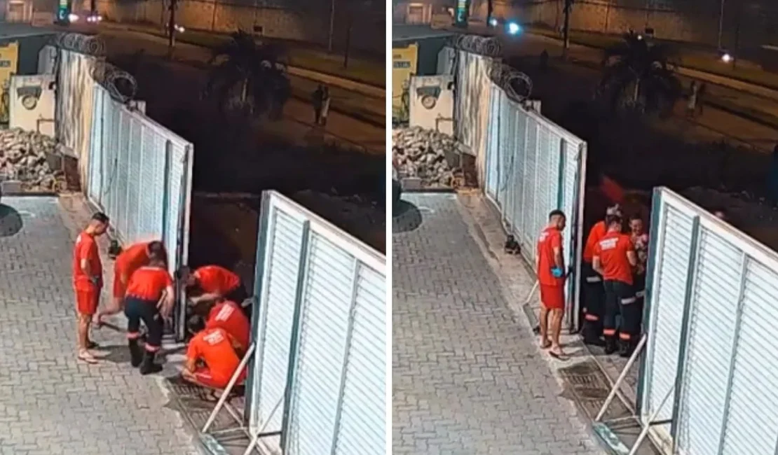[Vídeo] Câmera flagra momento em que bombeiros salvam bebê engasgado no Espírito Santo