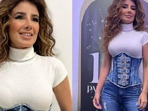 Paula Fernandes exibe cintura fina ao usar corselet e divide opiniões: 'Nem respira'