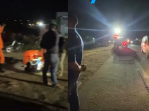 Colisão entre motocicletas deixa feridos na BR-316 em Palmeira dos Índios