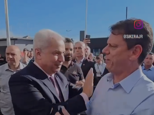 Pré-candidato, Sikêra Jr aparece em evento da PM de São Paulo ao lado de Tarcísio