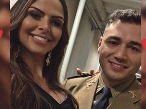 Apresentadora comemora noivado com policial após cantada na TV