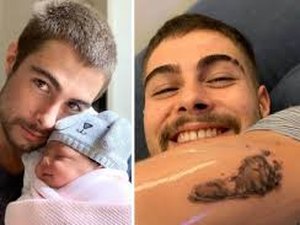 Rafael Vitti faz linda tatuagem em homenagem à filha recém-nascida