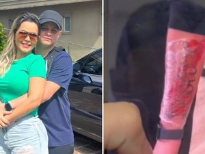 Deolane ameaça expulsar filho de casa após pegadinha de tatuagem falsa: 'Vou arrebentar a sua cara'