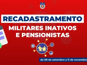 Polícia Militar inicia o recadastramento on-line para militares inativos e pensionistas