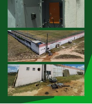 Ladrões roubam peças de transformador e levam fiação elétrica de estádio em Porto Calvo